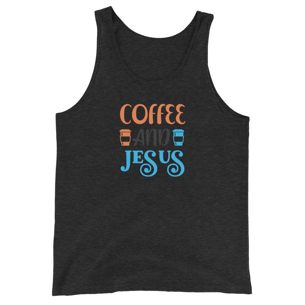 Coffee and Jesus Unisex Tank Top - Uniquely Included