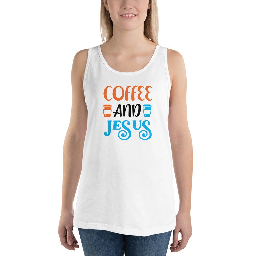 Coffee and Jesus Unisex Tank Top - Uniquely Included