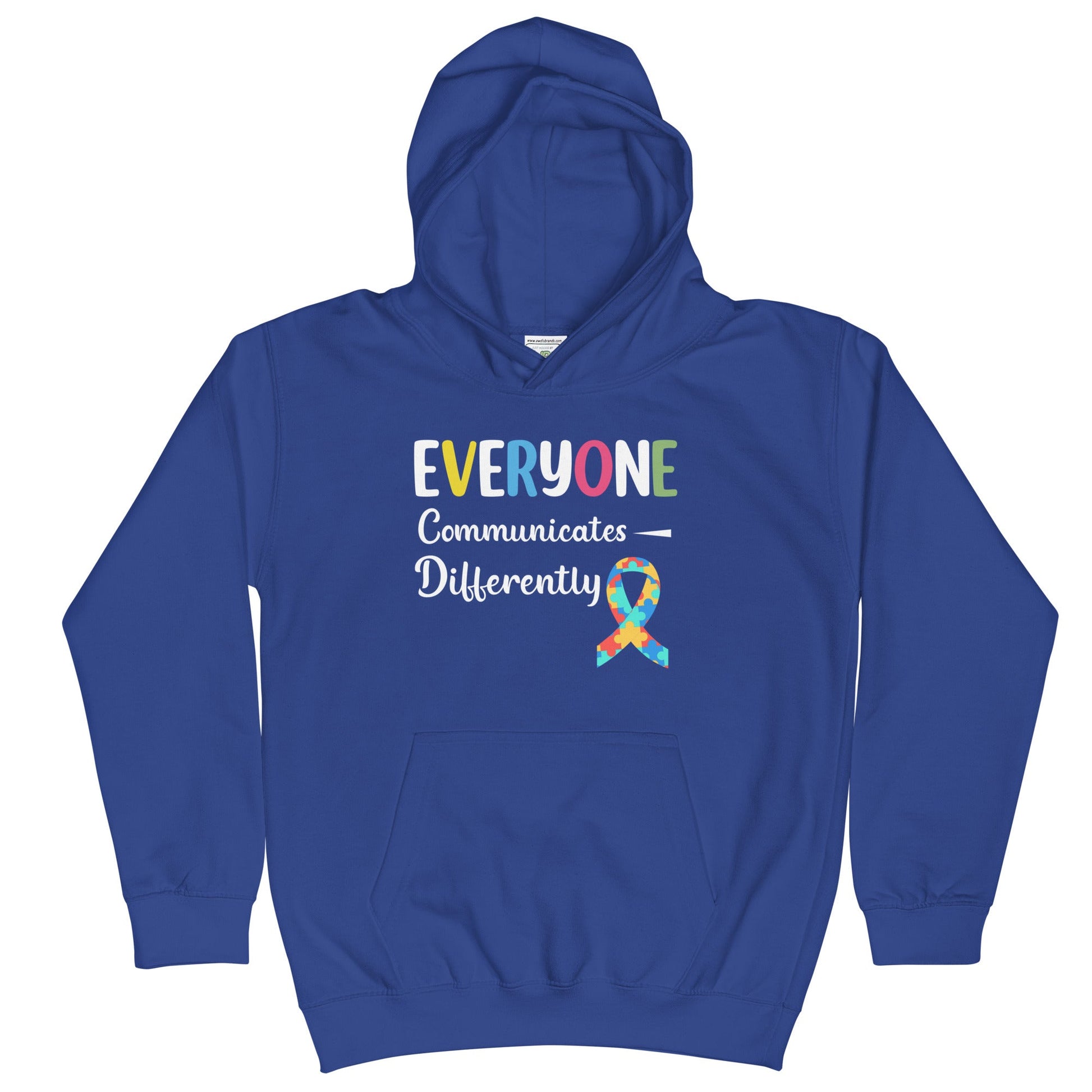 Everyone Communicates Differently Kids Hoodie - Uniquely Included