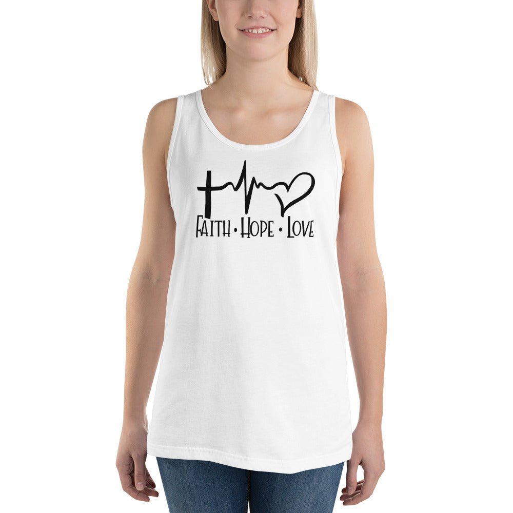 Faith Hope Love Unisex Tank Top - Uniquely Included