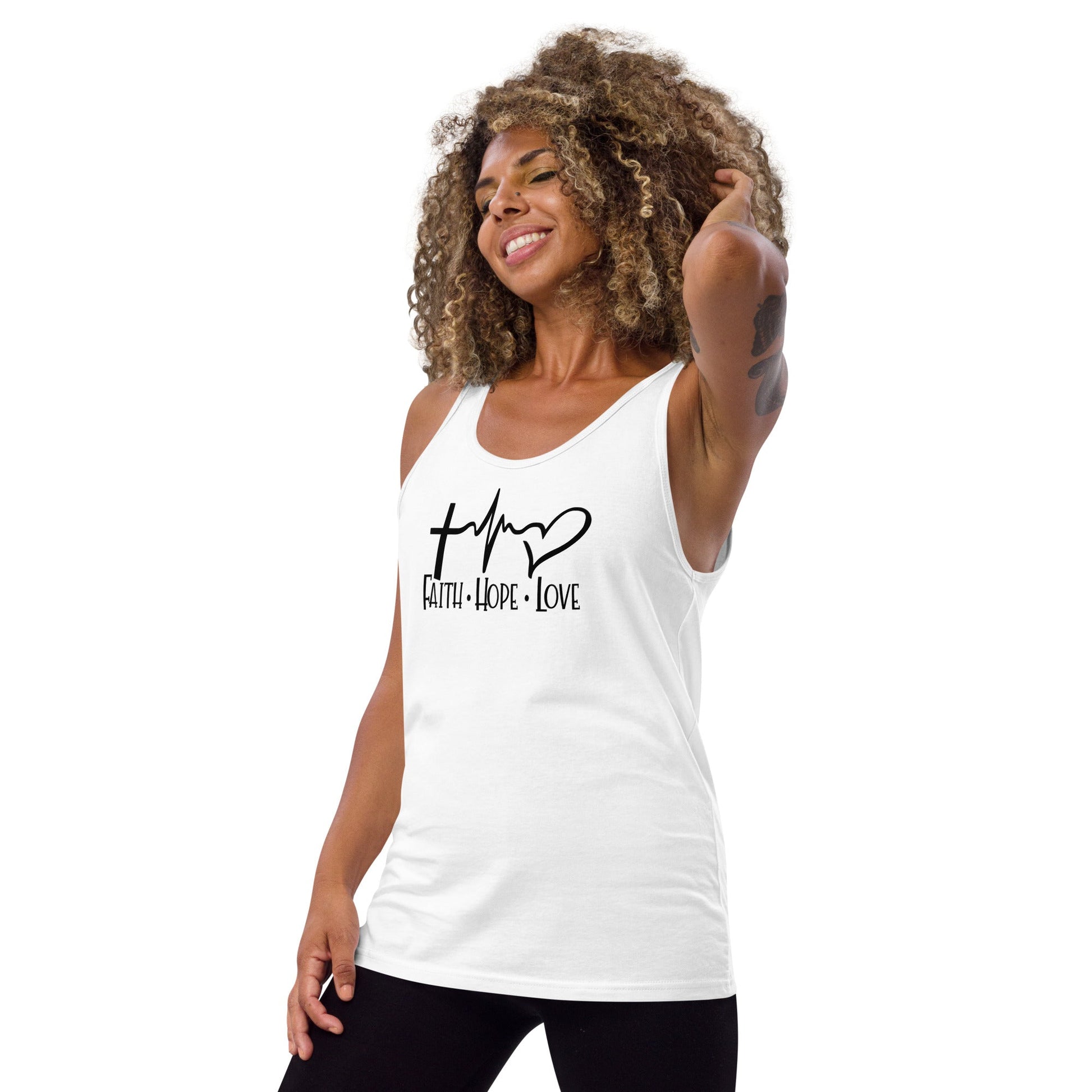 Faith Hope Love Unisex Tank Top - Uniquely Included
