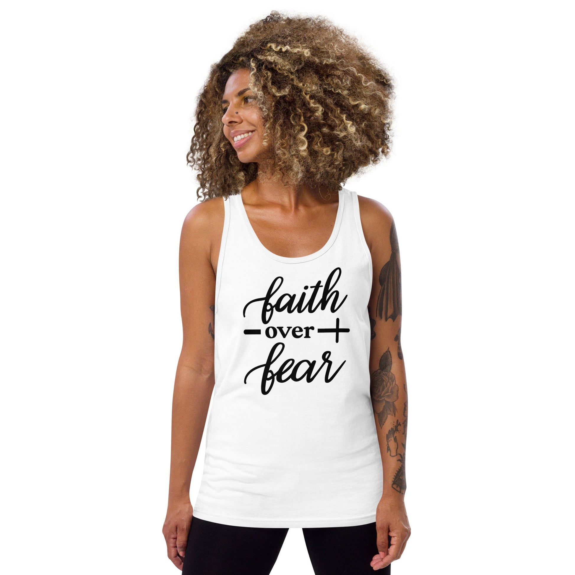 Faith Over Fear Unisex Tank Top - Uniquely Included