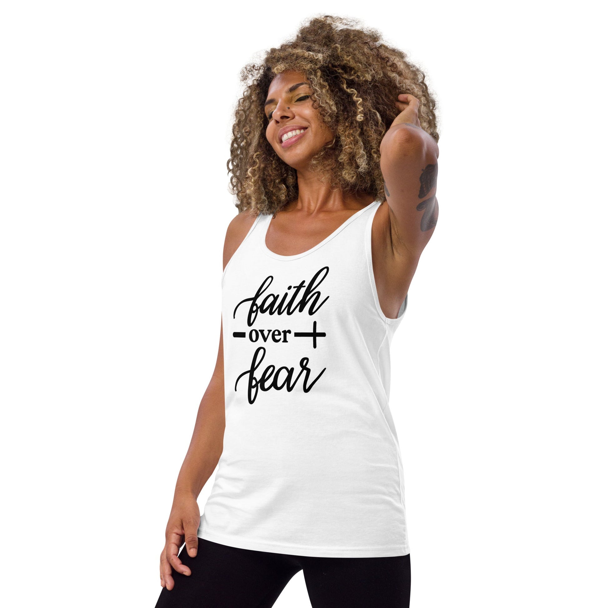 Faith Over Fear Unisex Tank Top - Uniquely Included