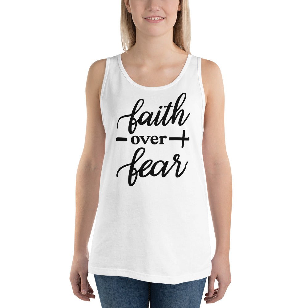 Faith Over Fear Unisex Tank Top - Uniquely Included