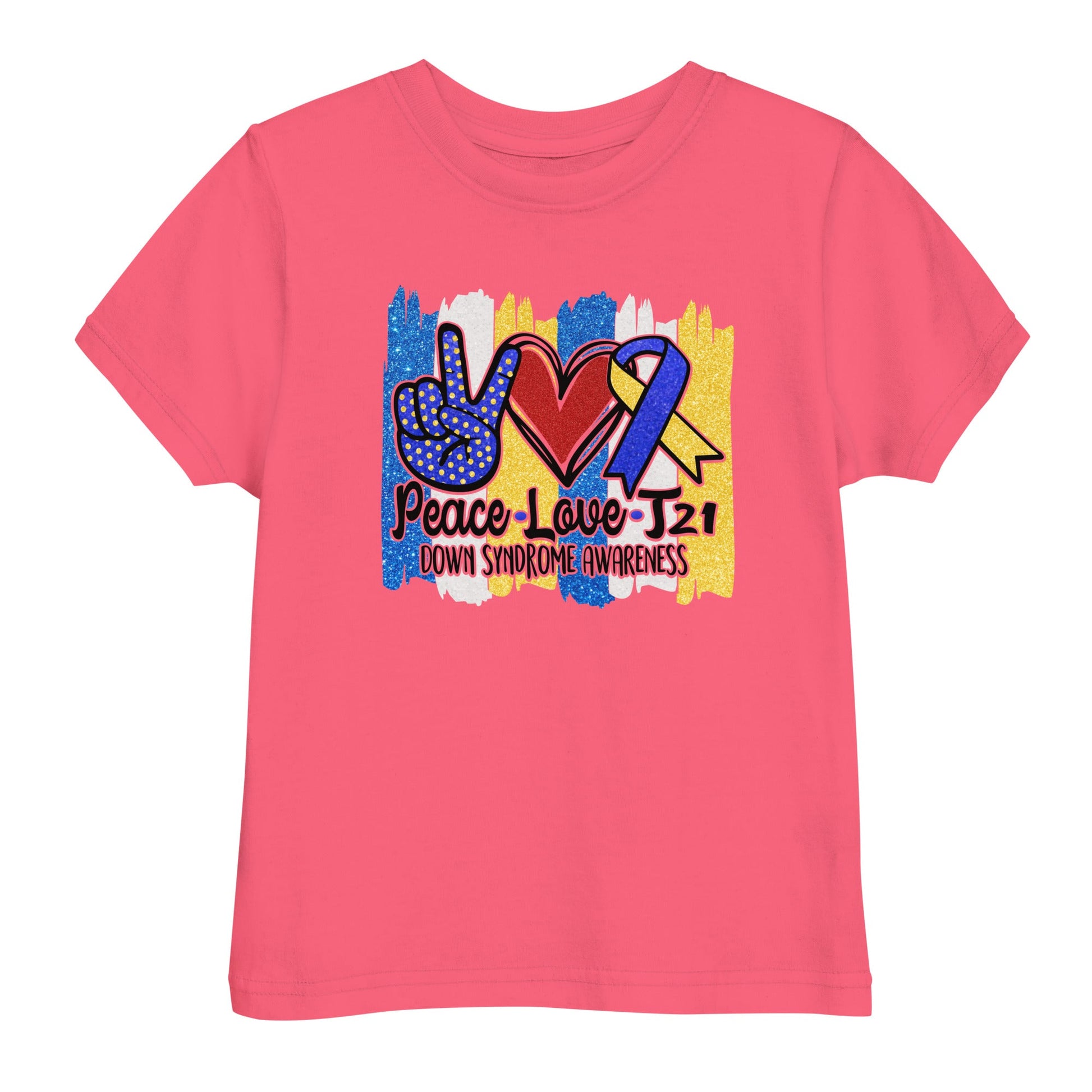 Peace Love T21 Toddler T-Shirt - Uniquely Included
