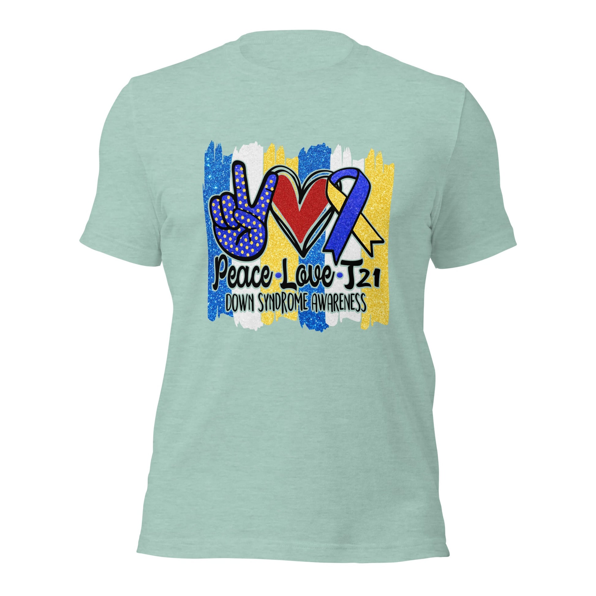 Peace Love T21 Unisex T-Shirt - Uniquely Included