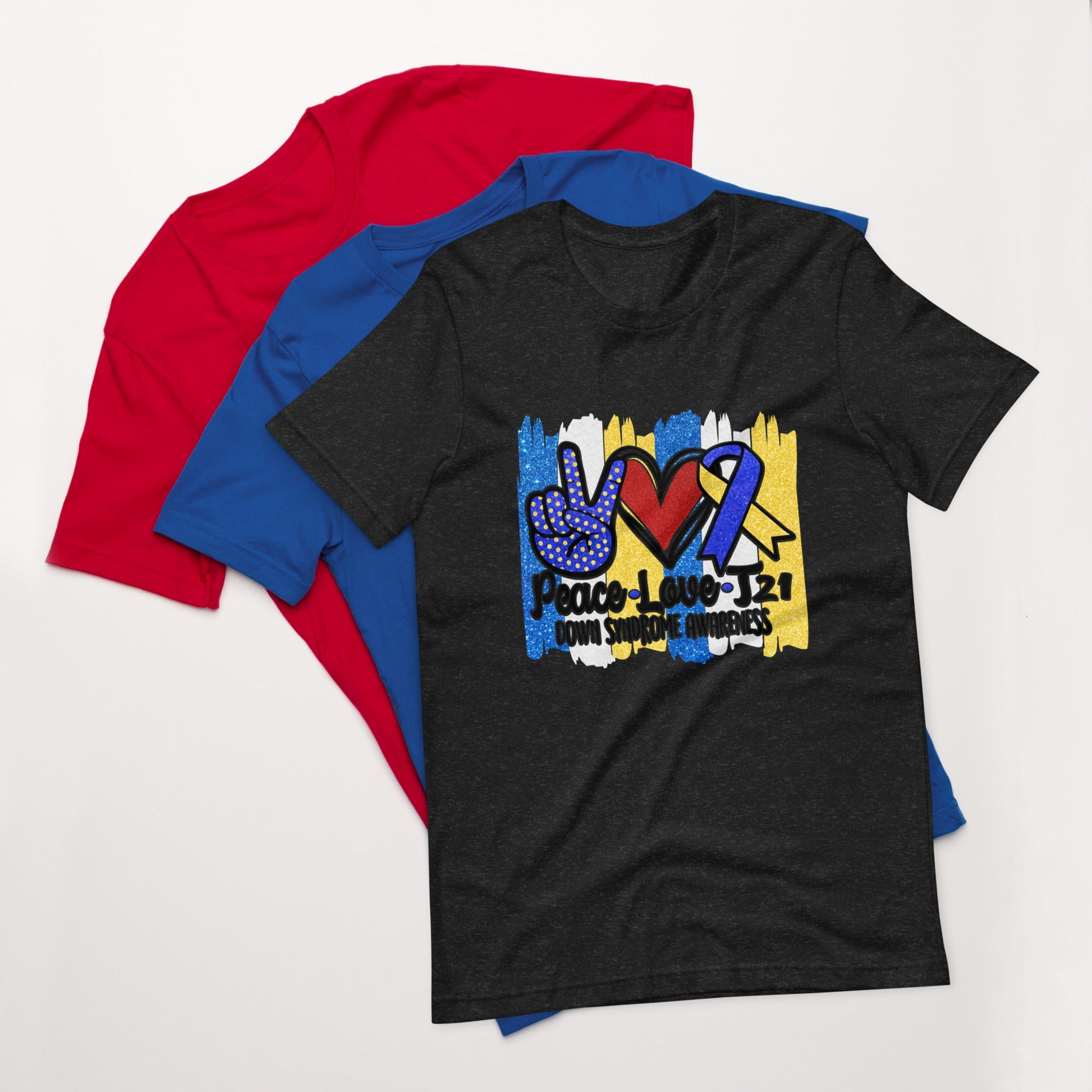 Peace Love T21 Unisex T-Shirt - Uniquely Included