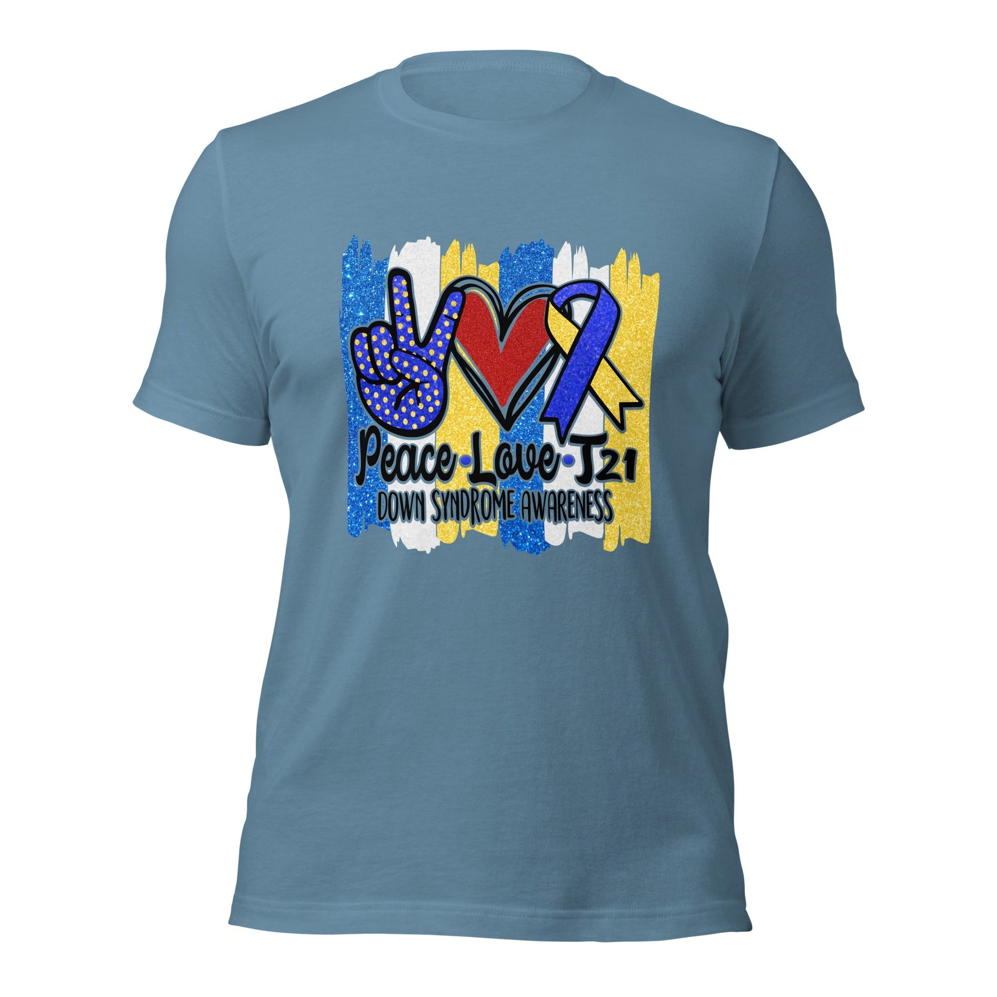 Peace Love T21 Unisex T-Shirt - Uniquely Included