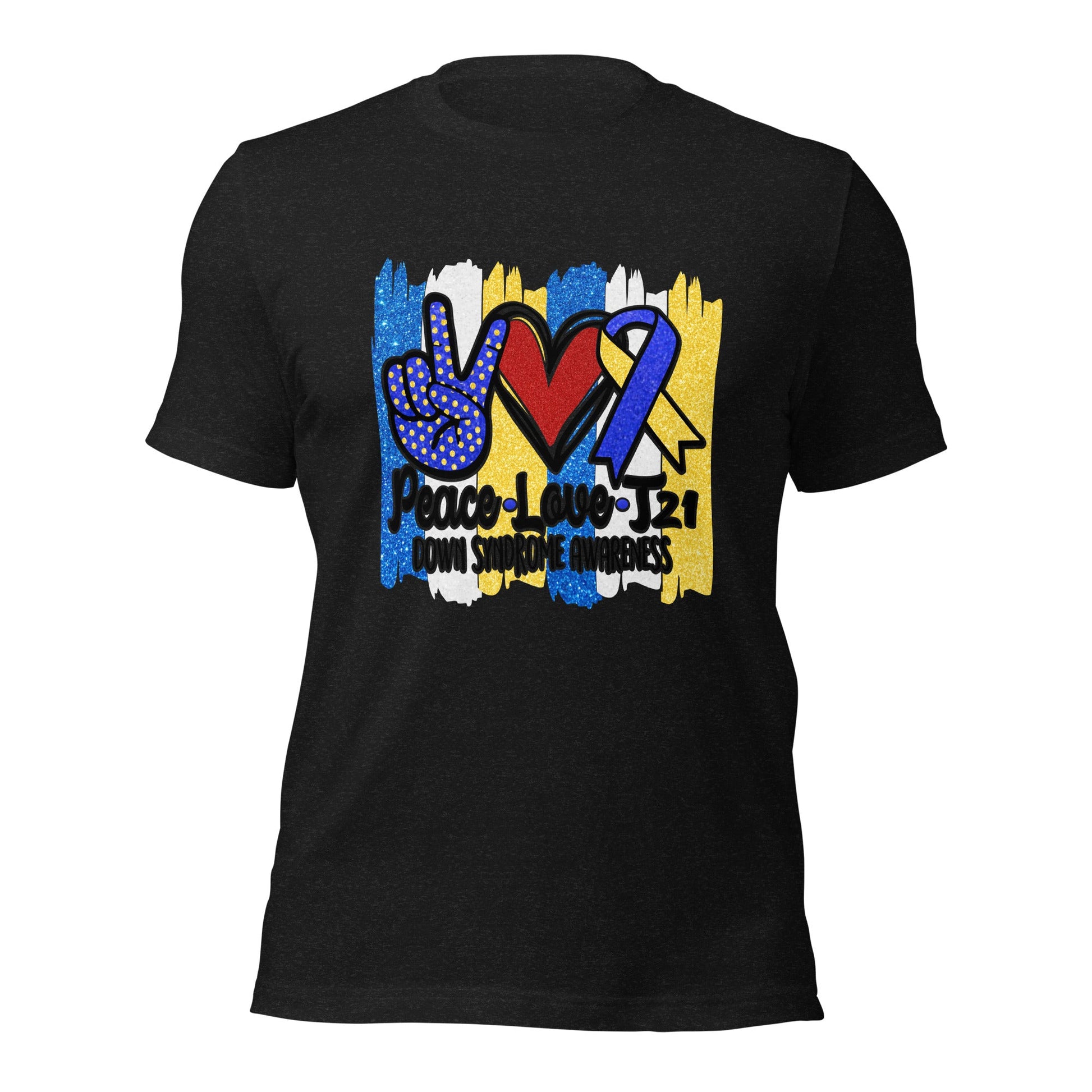 Peace Love T21 Unisex T-Shirt - Uniquely Included