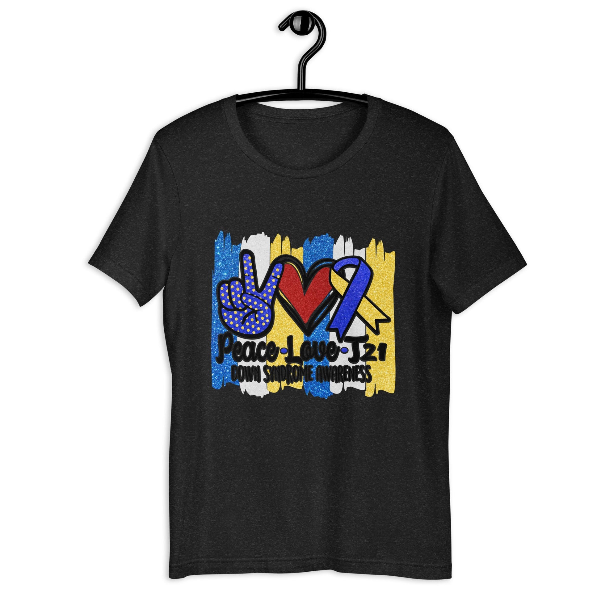 Peace Love T21 Unisex T-Shirt - Uniquely Included